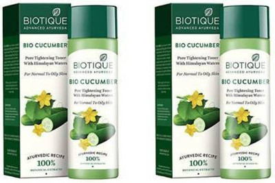 BIOTIQUE BIO Cucumber Toner ,120ML PACK OF 2 Men & Women(240 ml)