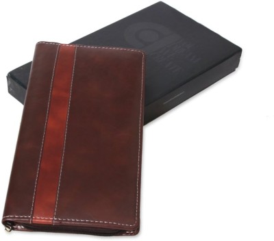 COI Leatherette Cheque Book Holder Document Folder Brown for Men & Women(Brown)