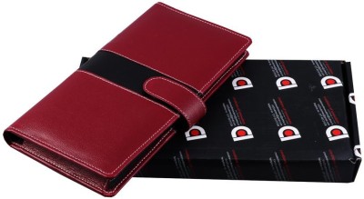 COI Expendable Leatherette Cheque Book Holder/Document Holder (Maroon)(Maroon)