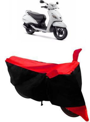 Vahncare Waterproof Two Wheeler Cover for TVS(Jupiter, Red, Black)