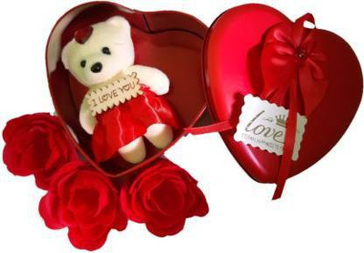 Revive Soft Toy, Artificial Flower Gift Set