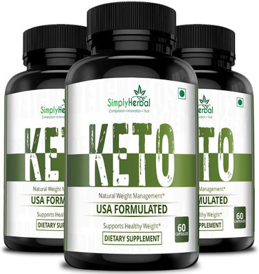 Simply Herbal Keto Capsules for Weight Loss Natural(3 x 60 Capsules)
