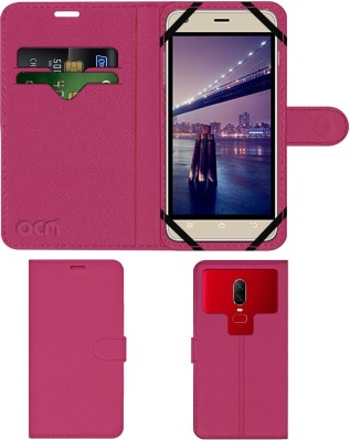 ACM Flip Cover for Intex Aqua Life Iii(Pink, Cases with Holder, Pack of: 1)
