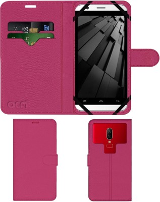 ACM Flip Cover for Intex Aqua Young(Pink, Cases with Holder, Pack of: 1)