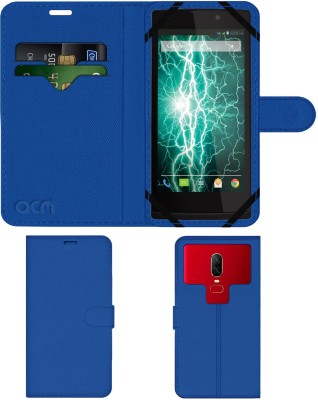 ACM Flip Cover for Lava Iris Fuel 60(Blue, Cases with Holder, Pack of: 1)