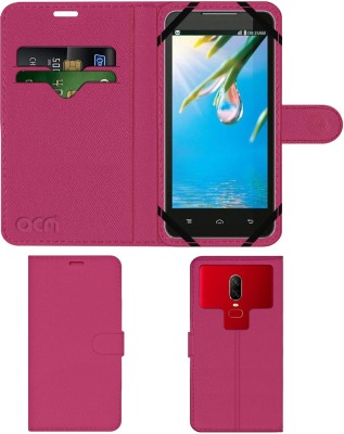 ACM Flip Cover for Lava Iris 503e(Pink, Cases with Holder, Pack of: 1)