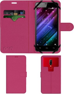 ACM Flip Cover for Intex Cloud Style 4g Hd(Pink, Cases with Holder, Pack of: 1)