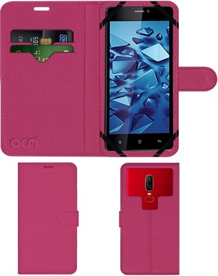 ACM Flip Cover for Iball Andi 5q Cobalt Solus(Pink, Cases with Holder, Pack of: 1)