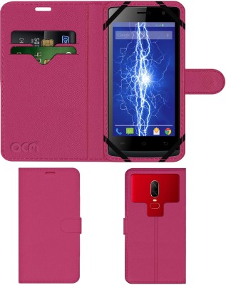 ACM Flip Cover for Lava Iris Fuel 25(Pink, Cases with Holder, Pack of: 1)