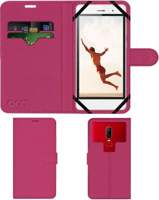 ACM Flip Cover for Micromax Canvas Spark 4g(Pink, Cases with Holder, Pack of: 1)