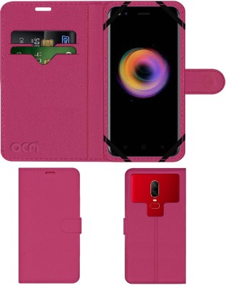 ACM Flip Cover for Micromax Canvas 1(Pink, Cases with Holder, Pack of: 1)