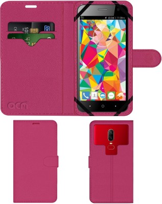 ACM Flip Cover for Swipe Konnect 5(Pink, Cases with Holder, Pack of: 1)