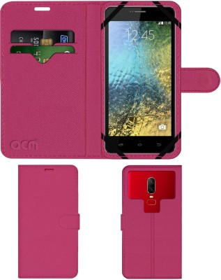ACM Flip Cover for Intex Aqua Twist(Pink, Cases with Holder, Pack of: 1)
