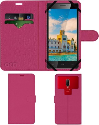 ACM Flip Cover for Intex Aqua Power Hd 4g(Pink, Cases with Holder, Pack of: 1)