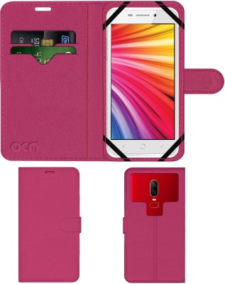 ACM Flip Cover for Intex Aqua Star 4g(Pink, Cases with Holder, Pack of: 1)