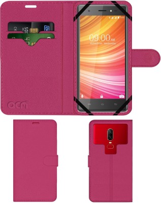 ACM Flip Cover for Lava P7 Plus(Pink, Cases with Holder, Pack of: 1)