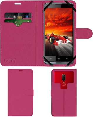 ACM Flip Cover for Intex Aqua Xtreme V(Pink, Cases with Holder, Pack of: 1)