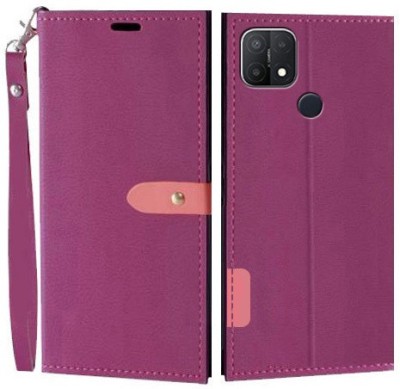 Wynhard Flip Cover for OPPO A15, OPPO A15s(Pink, Grip Case, Pack of: 1)