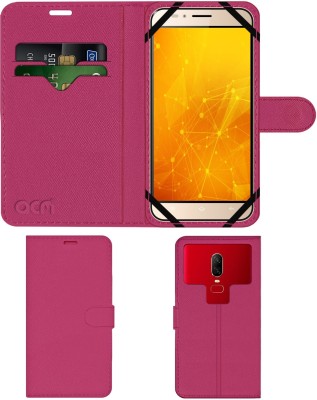 ACM Flip Cover for Intex Aqua Turbo 4g(Pink, Cases with Holder, Pack of: 1)