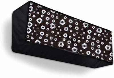 Lala Maneet Air Conditioner  Cover(Width: 114.3 cm, BLACK WHITE FLOWER)