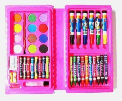 DIESOFT u406 Colour set Box with Colour Pencil, Crayons, Water Colour, Sketch Pens
