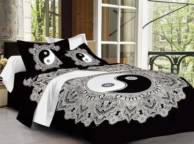 The Hobby Bounty 800 TC Cotton King Jaipuri Prints Flat Bedsheet(Pack of 1, Multicolor)