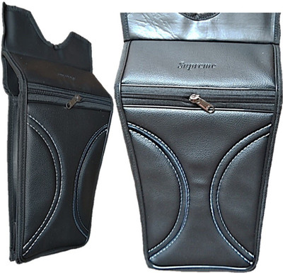 Supreme Black Art Leather (Thick flop) Design 2 Tank cover281 Strap Suzuki Sling Shot Plus Bike Tank Cover(4 L)