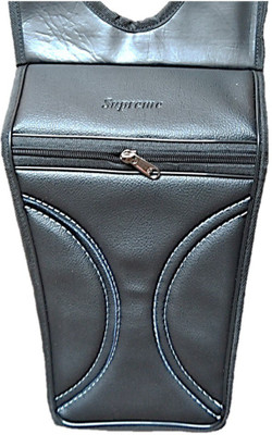 Supreme Stylish Black Art Leather (Thick flop) Design 2 Tank cover182 Strap Hero Glamour Bike Tank Cover(4 L)