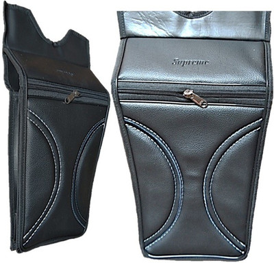 Supreme Black Art Leather (Thick flop) Design 2 Tank cover254 Strap Hero Glamour Bike Tank Cover(4 L)