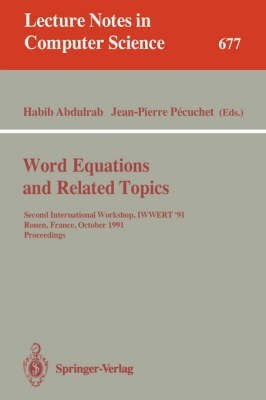 Word Equations and Related Topics(English, Paperback, unknown)