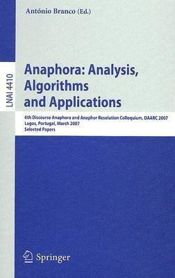 Anaphora: Analysis, Algorithms and Applications(English, Paperback, unknown)