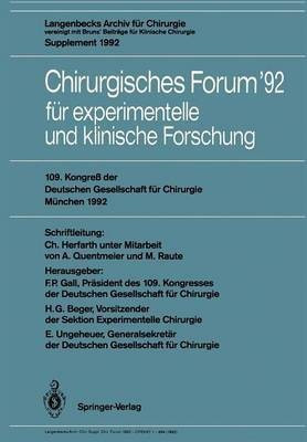 Chirurgisches Forum '92 fuer experimentelle und klinische Forschung(German, Paperback, unknown)
