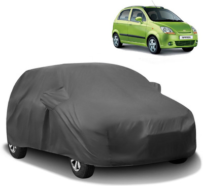 AutoRetail Car Cover For Chevrolet Spark (With Mirror Pockets)(Grey)