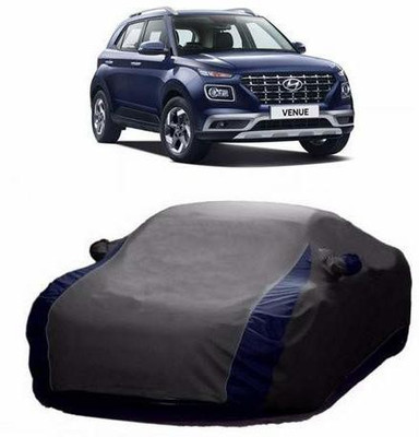 LEOPRODUCTS Car Cover For Hyundai Venue (With Mirror Pockets)(Grey)