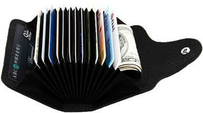 Flipkart SmartBuy Genuine Black High Quality Leather Case 15 Card Holder(Set of 1, Black)