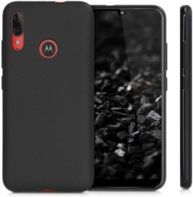 CONNECTPOINT Back Cover for Motorola Moto E6s(Black, Shock Proof, Silicon, Pack of: 1)