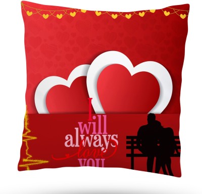 Dreamcart Polyester Cushions & Pillows Cover(30 cm*30 cm, Red)