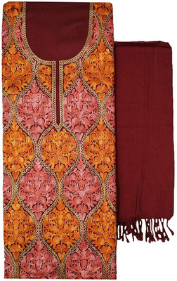 Soul Essence Wool Embroidered Salwar Suit Material
