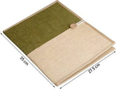 Dacto2pick jute A4(Set Of 1, Green, Beige)