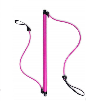keycraze Pilate Bar Stick for Home Training Exercise - Fitness band with Bar Resistance Tube(Pink)