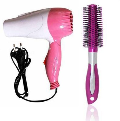 glambelle NV Hair Dryer with Round Roller Comb(2 Items in the set)