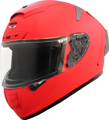 Steelbird SA-2 7Wings Super Aeronautics Full Face Helmet in Glossy Fluo Watermelon Motorbike Helmet(Glossy Fluo Watermelon with Clear Visor)