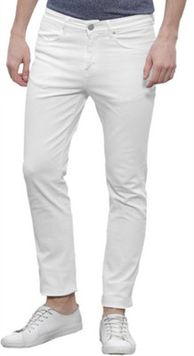 Masterly Weft Slim Men White Jeans