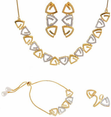 Krishna Creation Alloy Silver Multicolor Jewellery Set(Pack of 1)