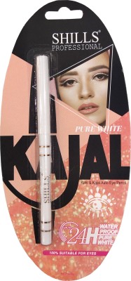 Shills Professional Pure White Kohl & Kajal Auto Eye Pencil(White, 0.35 g)