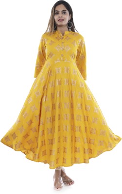 RTAE Anarkali Gown(Yellow)
