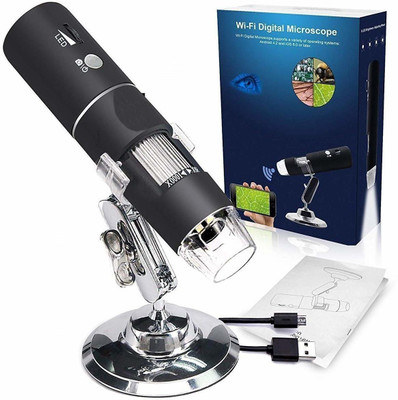 coolcold WiFi Digital Microscope,50X-1000X Handheld Digital Zoom Endoscope HD 2MP 8 LED Microscope Slide Box