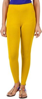 New Darling Ankle Length Western Wear Legging(Gold, Solid)