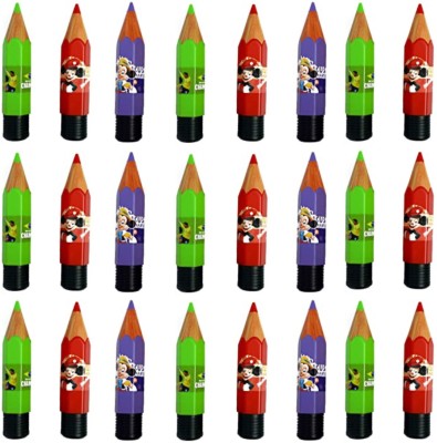 ShubhKraft NA Cartoon Printed Art Plastic Pencil Boxes(Set of 24, Multicolor)