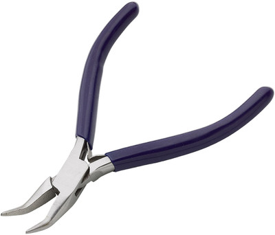Scorpion Stainless Steel Bent Chain Nose Plier for Beading Jewellery Making, 4½ Inch Circlip Plier(Length : 4.5 inch)